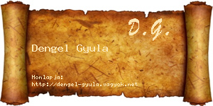 Dengel Gyula névjegykártya